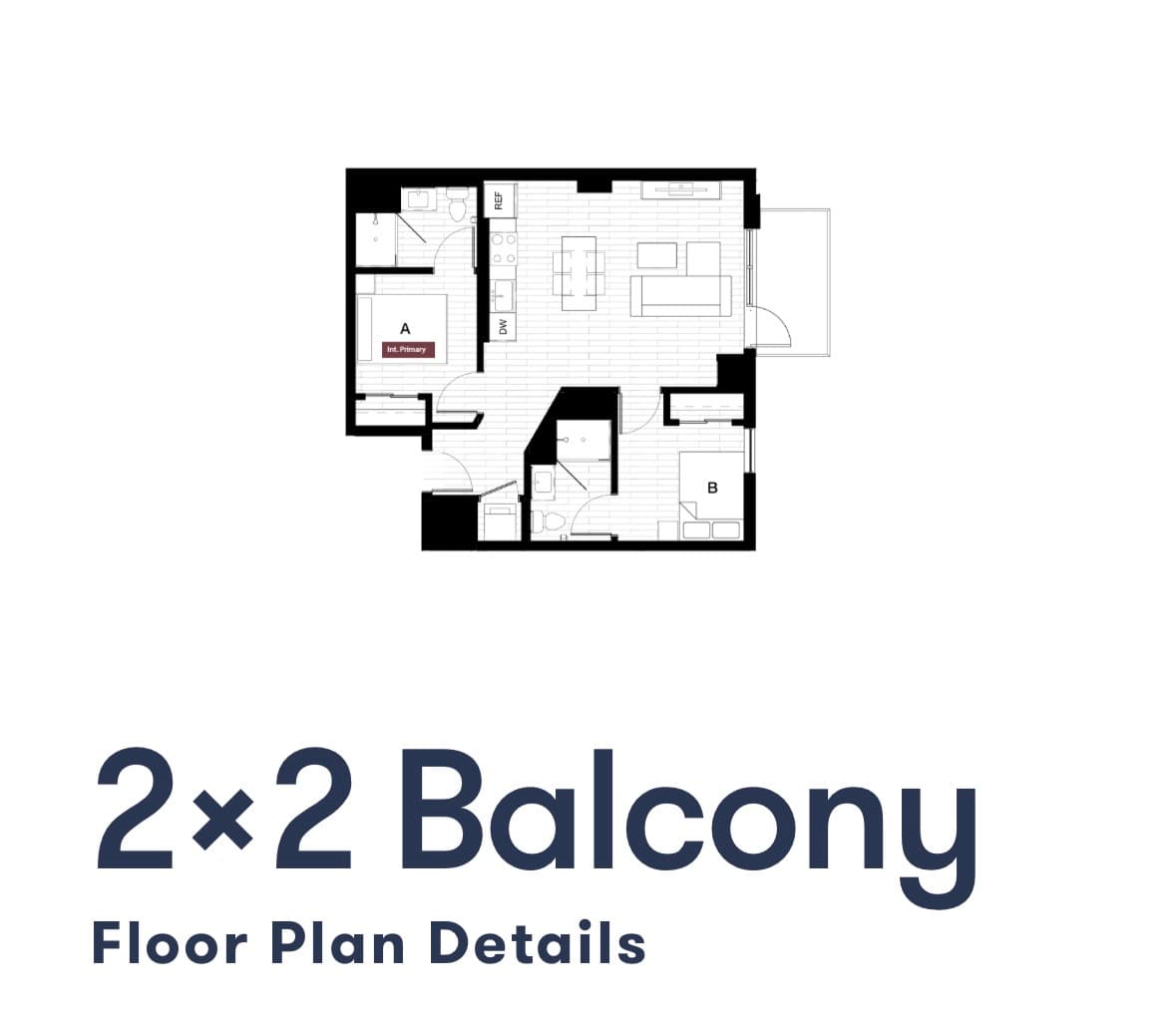 2x2 balcony