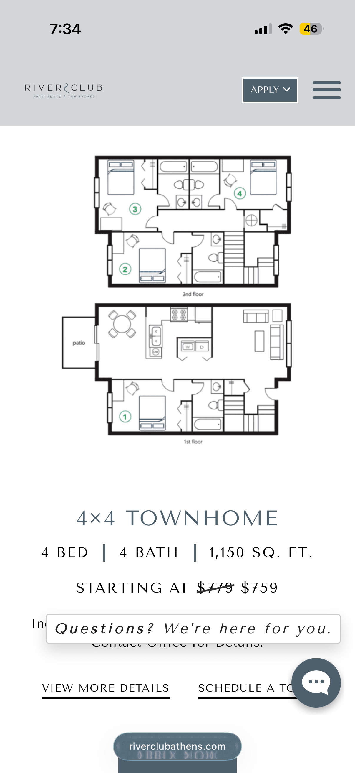 Townhome for Lease Takeover
