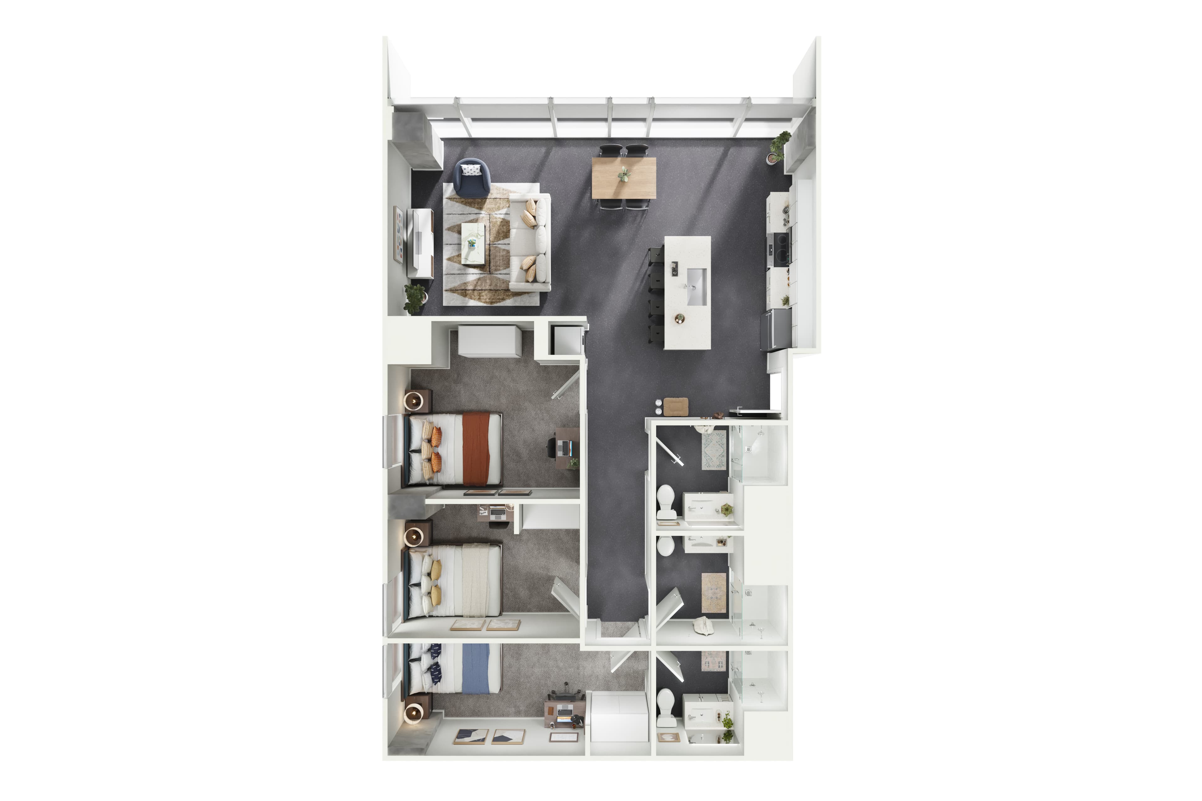 C1 – 3 Bed / 3 Bath