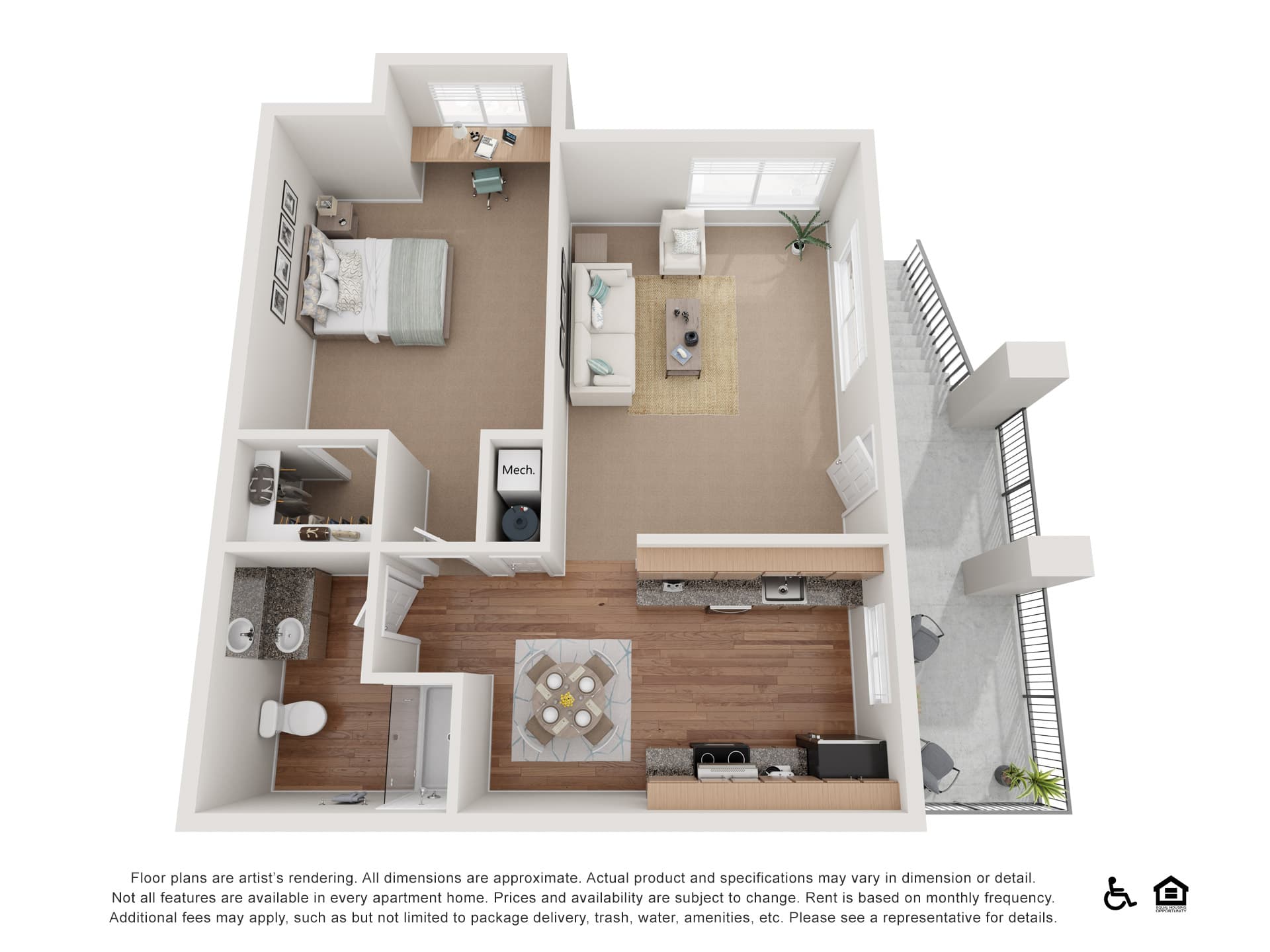 1 Bed / 1 Bath