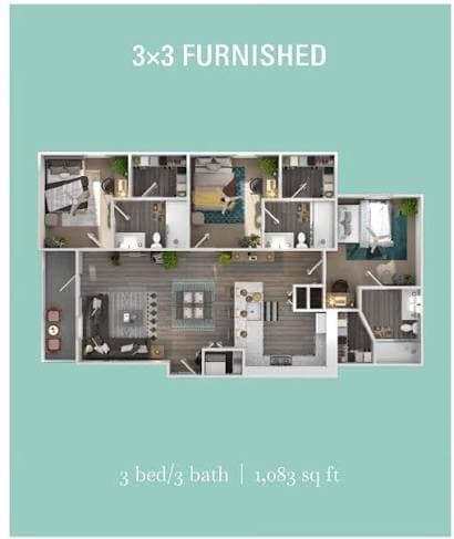 1 Bedroom with private bathroom & closet available!