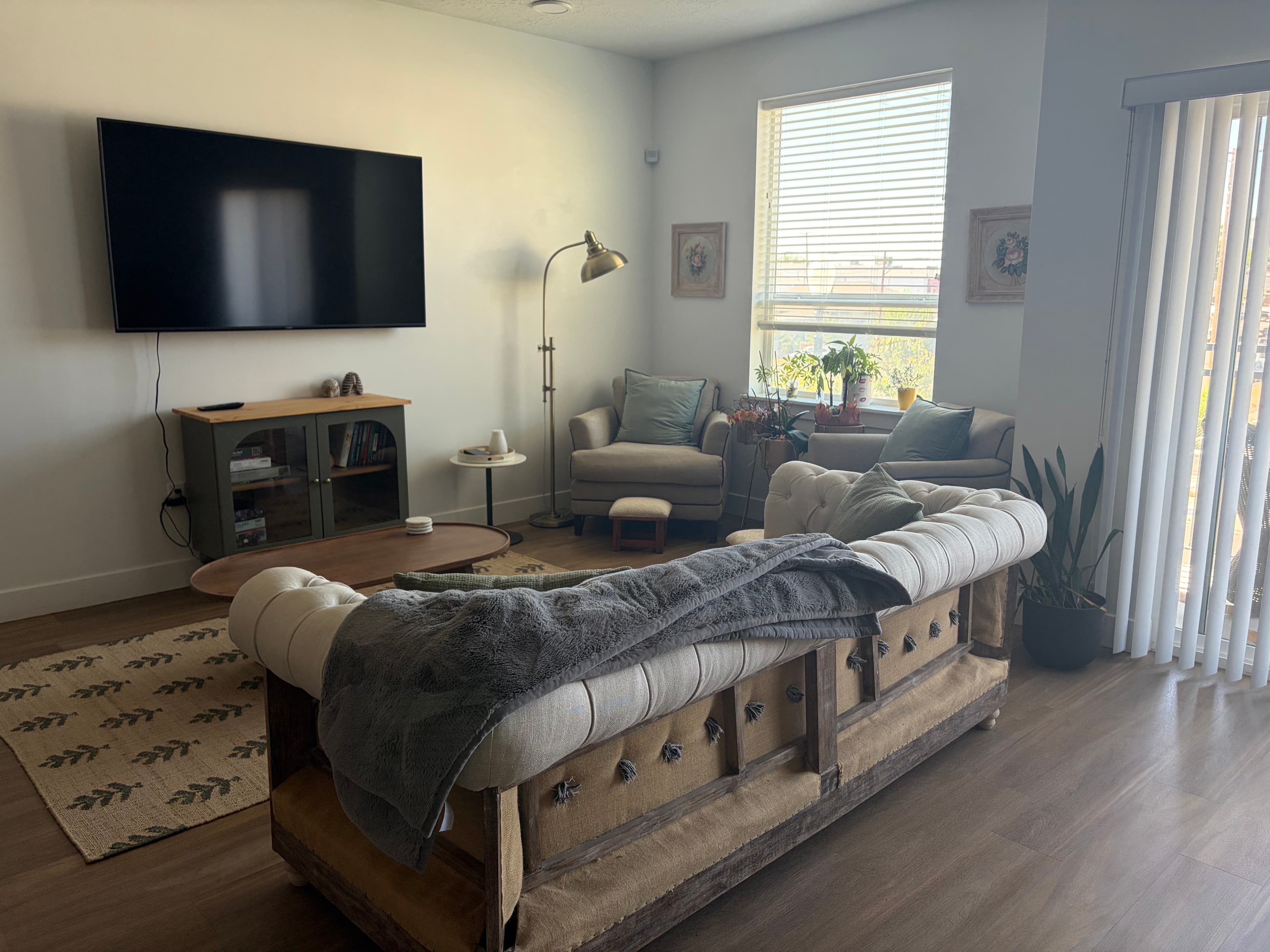 Spacious private bed and bath