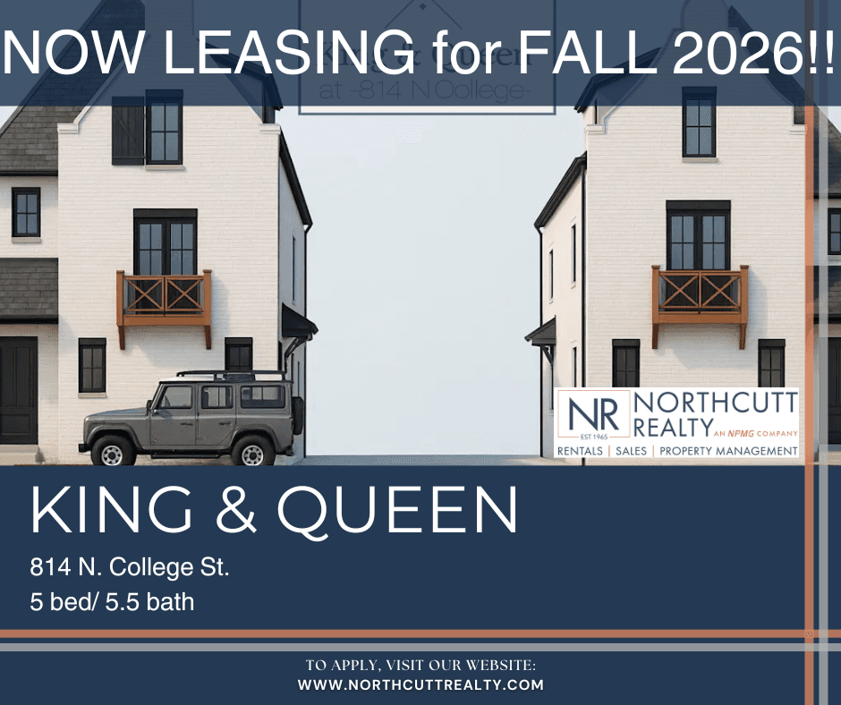 King and Queen- 5 bedroom/ 5 bathroom student house- Northcutt Realty