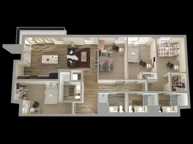 High rise apartment near ASU perfect for students.