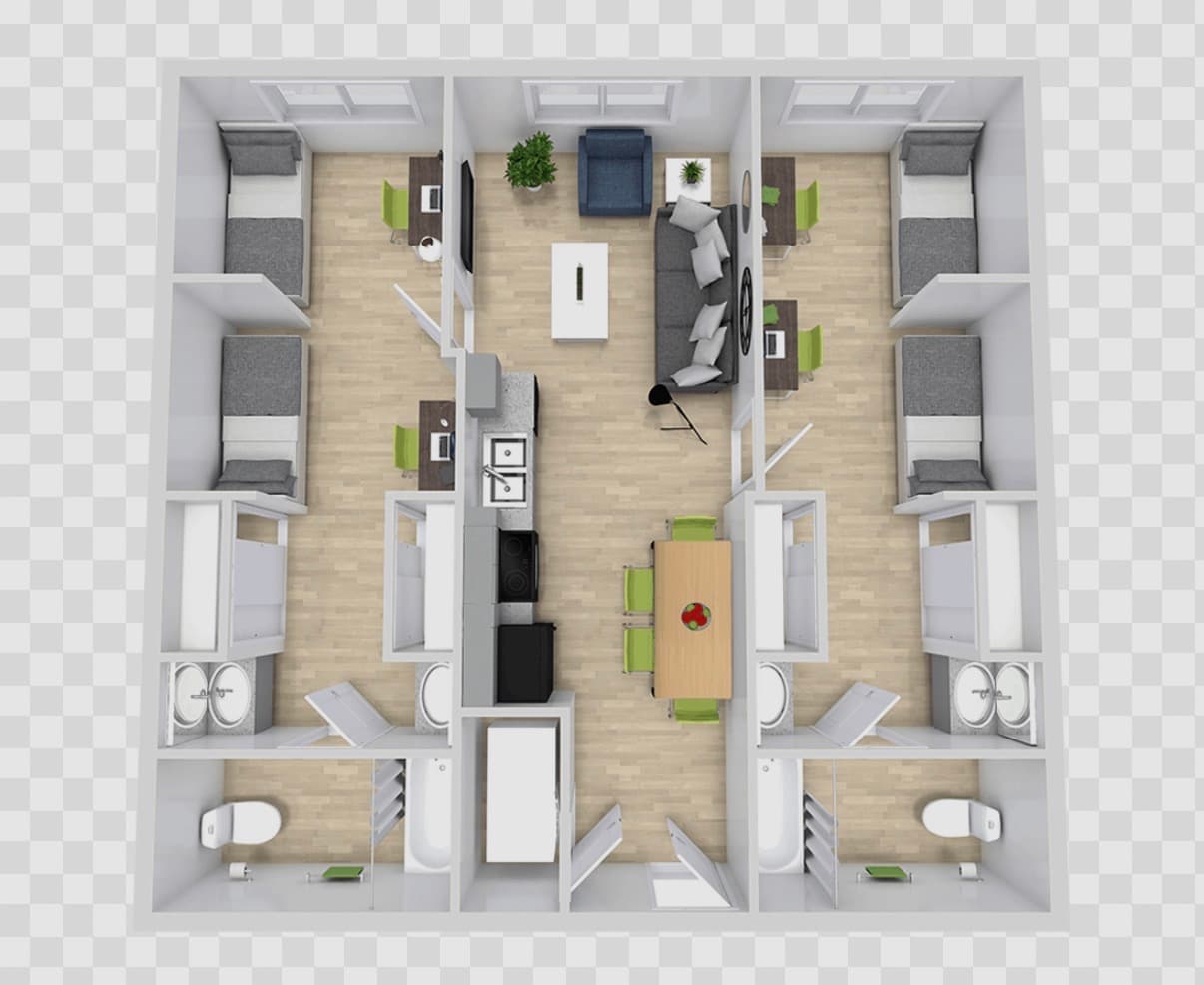 Spacious shared room near campus