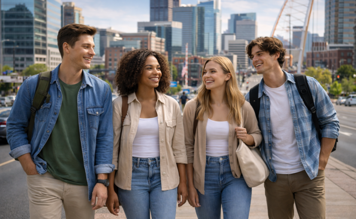 CU Denver Walking downtown